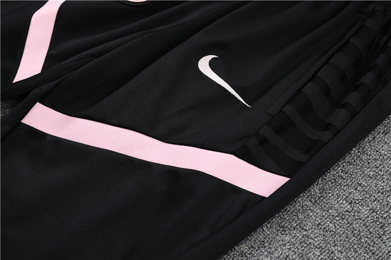 2021/2022 Psg Paris Saint-Germain Half-Pull Tracksuit Black