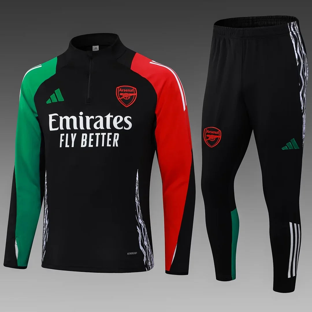 2024/2025 Arsenal Half-Pull Tracksuit Black 1:1 Thai Quality