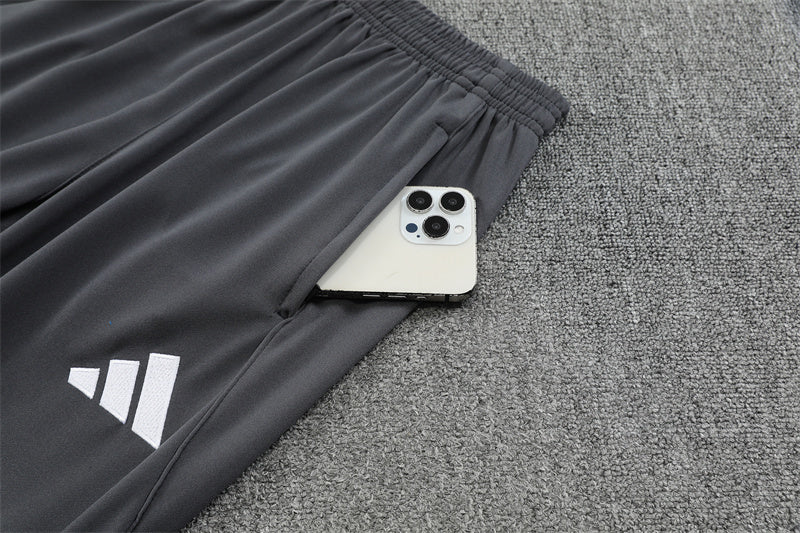 2025/2026 Arsenal Half-Pull Black Grey Tracksuit
