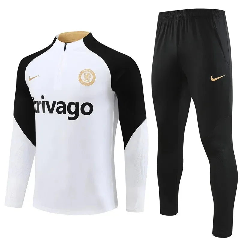 2023/2024 Chelsea Half-Pull Tracksuit White 1:1 Thai Quality