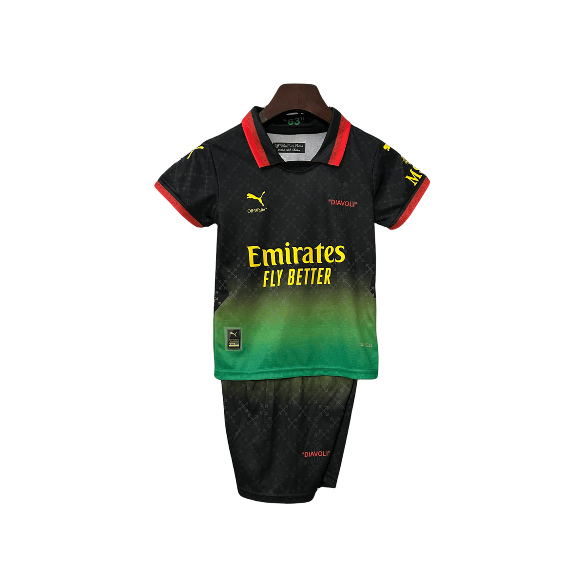 AC Milan x Off-White "Diavoli" Premium Kids Size Kit - FutKulture