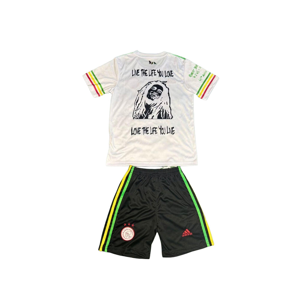 Ajax "Bob Marley" White Premium Kids Size Kit - FutKulture