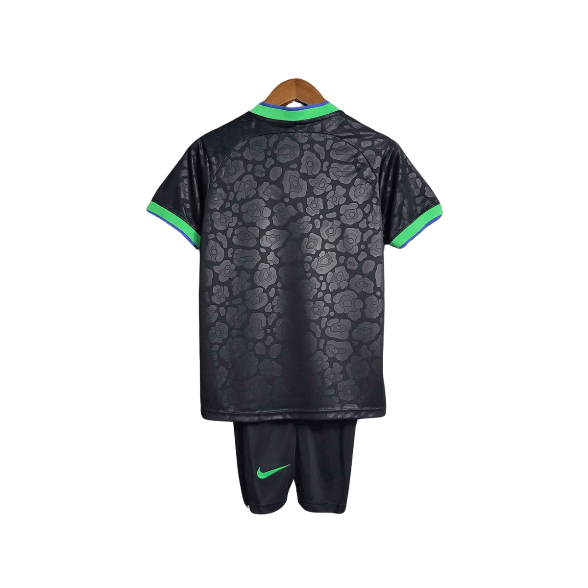 Brazil "Black Leopard" Premium Kids Size Kit - FutKulture