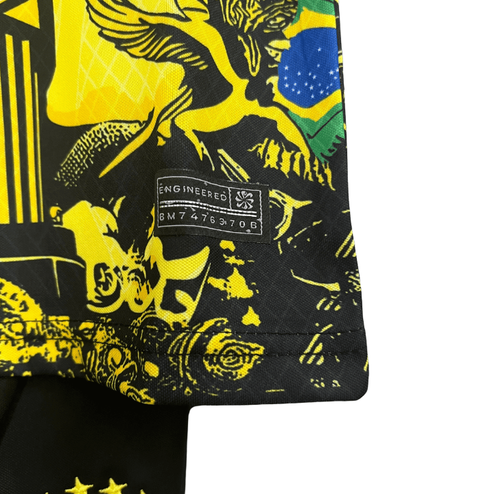 Brazil "Jesus" Premium Kids Size Yellow Kit - FutKulture