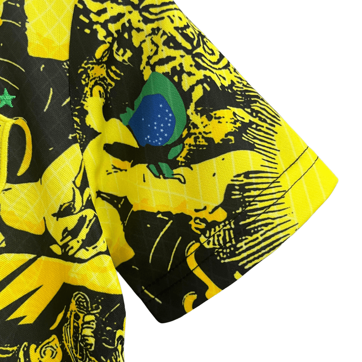 Brazil "Jesus" Premium Kids Size Yellow Kit - FutKulture