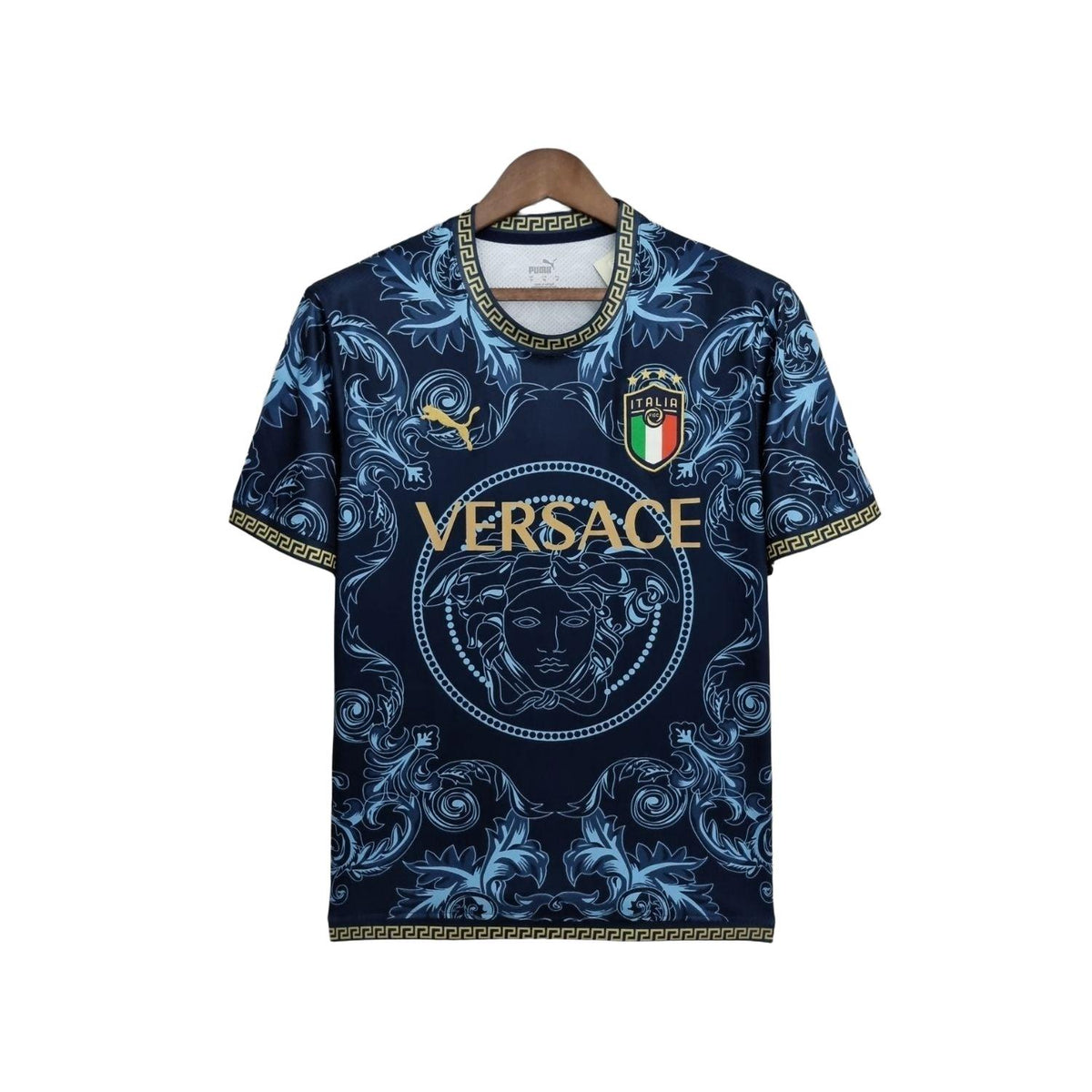 Italy "Versace" Premium Dark Blue Kit - FutKulture