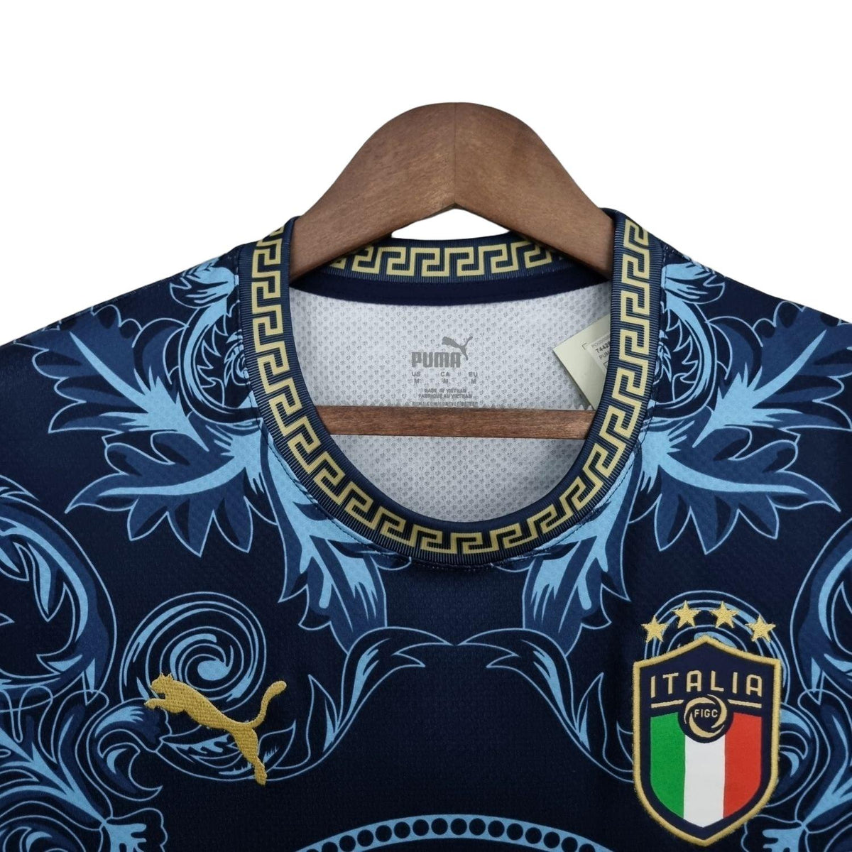 Italy "Versace" Premium Dark Blue Kit - FutKulture
