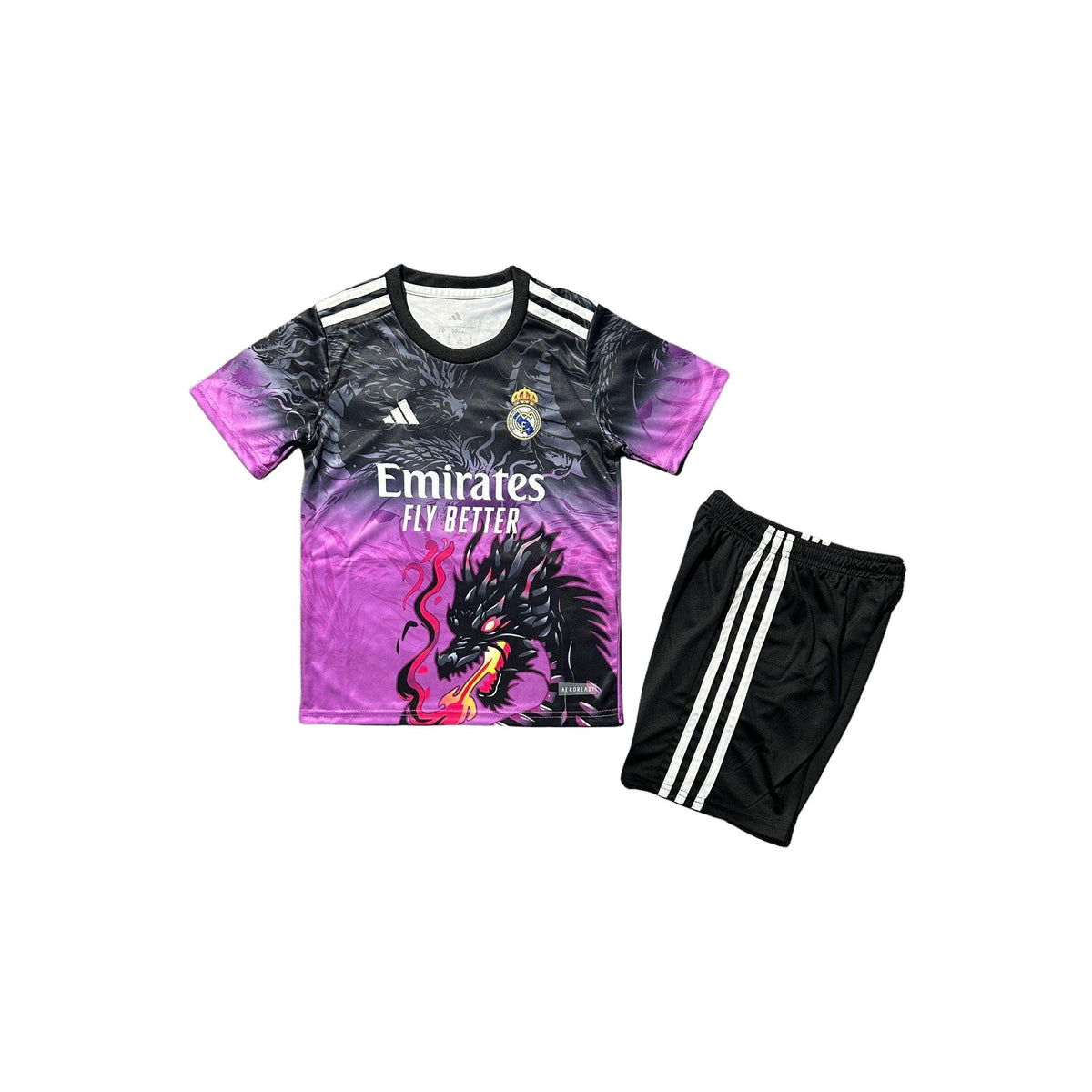 Real Madrid "Amethyst Flame" Premium Kids Size Kit - FutKulture