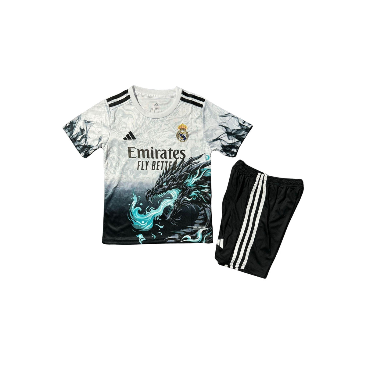 Real Madrid "Emerald Flame" Premium Kids Size Kit - FutKulture