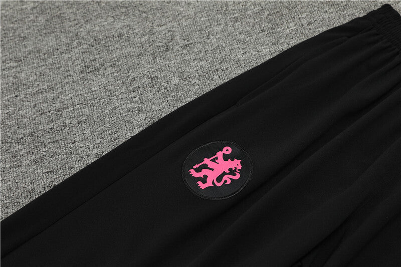 2024/2025 Chelsea Half-Pull Tracksuit Black 1:1 Thai Quality