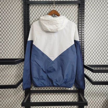 2023/2024 Real Madrid Windbreaker White Blue Soccer Jersey