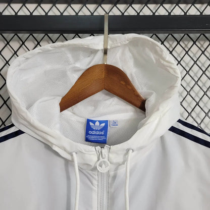 2023/2024 Real Madrid Windbreaker White Blue Soccer Jersey