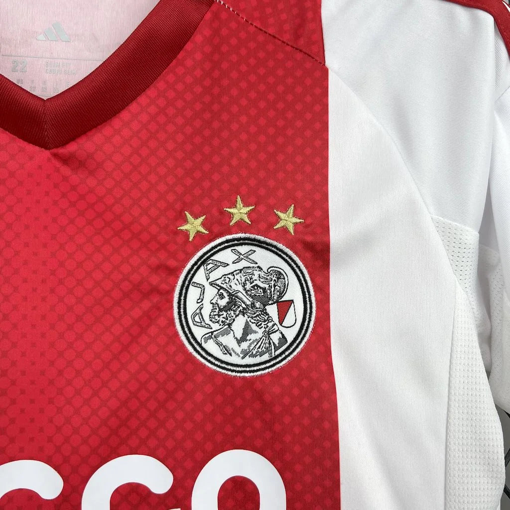 2025/2026 Ajax Home Football Shirt Kids Size