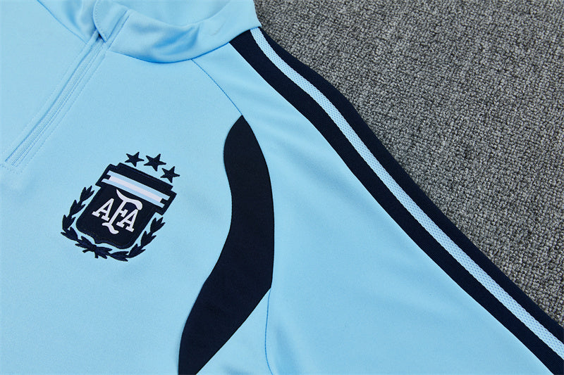 2026/2027 Argentina Half-Pull Light Blue Tracksuit