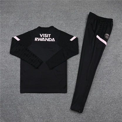2021/2022 Psg Paris Saint-Germain Half-Pull Tracksuit Black