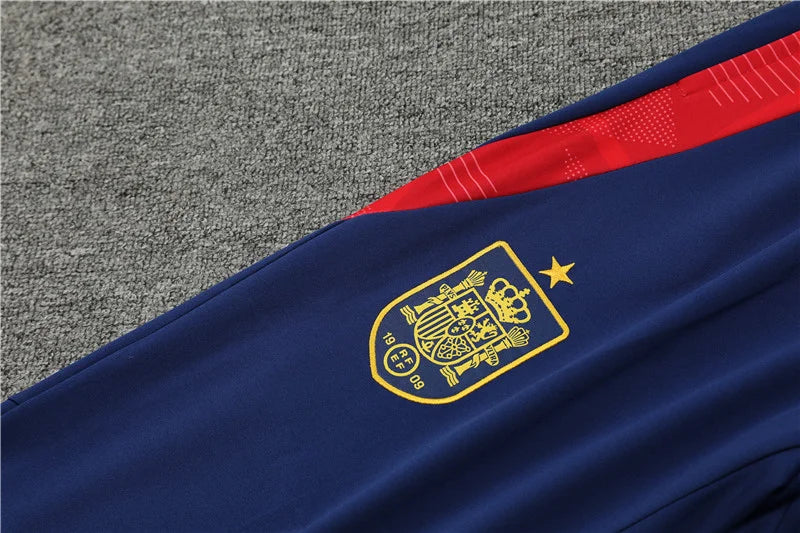 2024/2025 Spain Half-Pull Tracksuit Blue