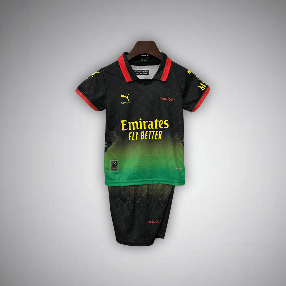 AC Milan x Off-White "Diavoli" Premium Kids Size Kit - FutKulture