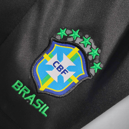 Brazil "Black Leopard" Premium Kids Size Kit - FutKulture