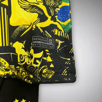 Brazil "Jesus" Premium Kids Size Yellow Kit - FutKulture