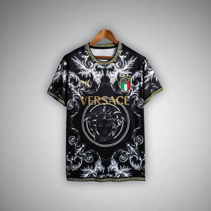 Italy "Versace" Premium Black Kit - FutKulture