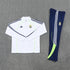 2025/2026 Real Madrid White and Blue Half-Pull Tracksuit
