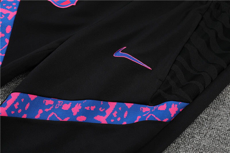2021/2022 Barcelona Half-Pull Tracksuit Black
