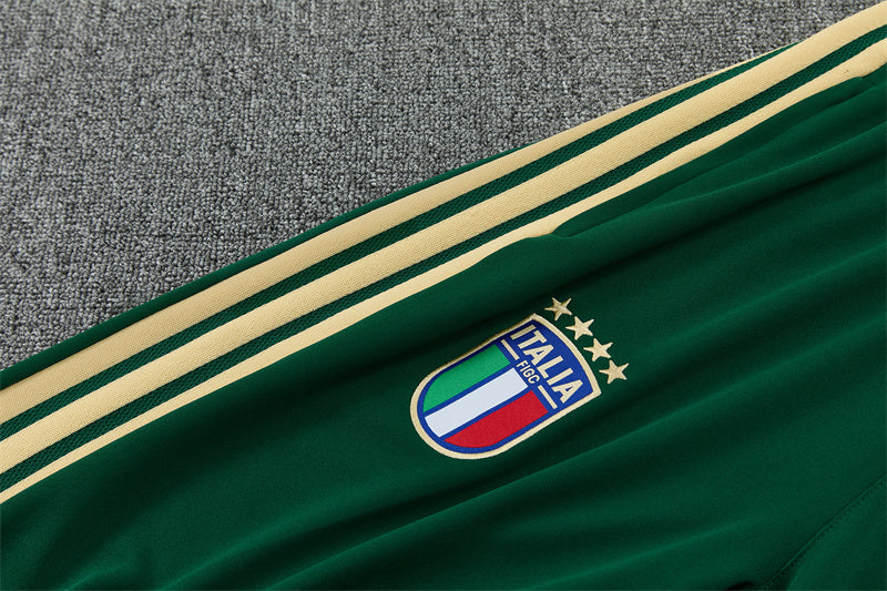 2026/2027 Italy Blue Half Zipper White Green Tracksuit