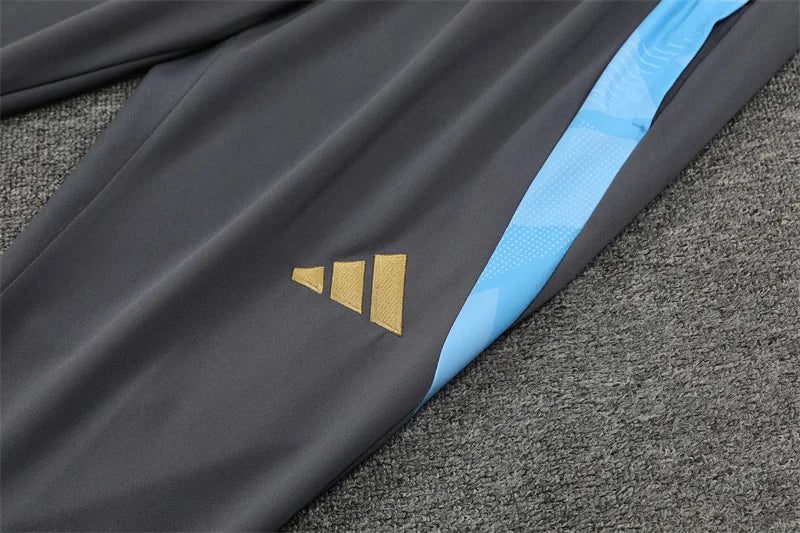 2024 Argentina Half-Pull Tracksuit  Grey 1:1 Thai Quality