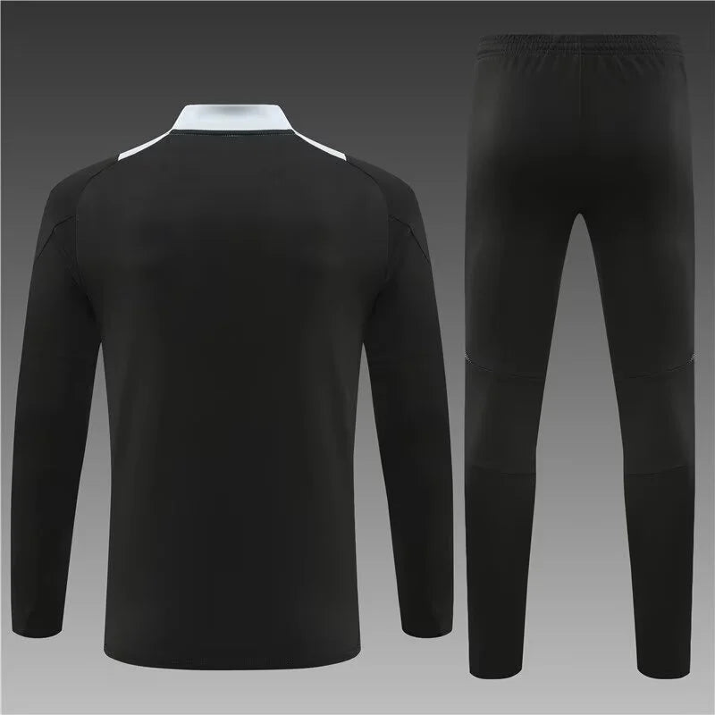 2024/2025 Manchester United Half-Pull Training Wear Black Football Shirt