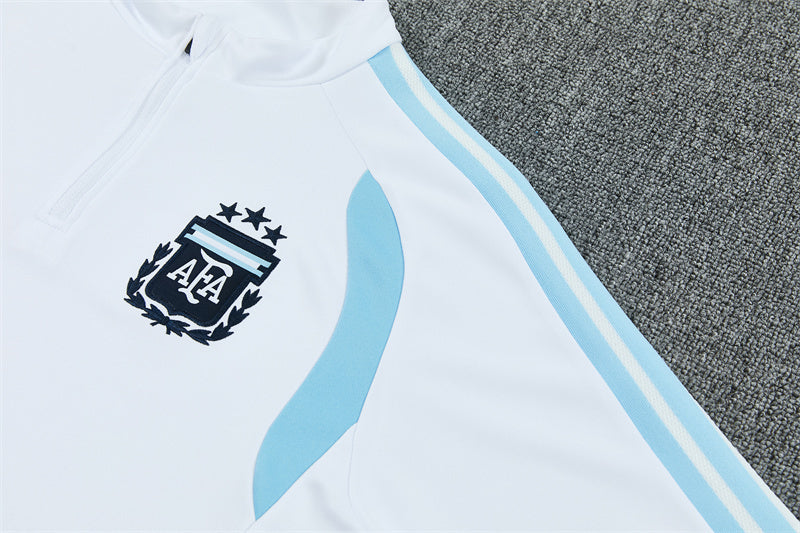 2026/2027 Argentina Half-Pull White Tracksuit