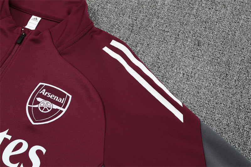 2025/2026 Arsenal Half-Pull Black Grey Tracksuit