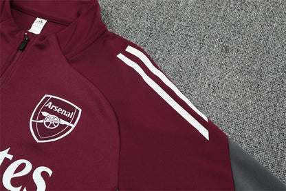 2025/2026 Arsenal Half-Pull Black Grey Tracksuit