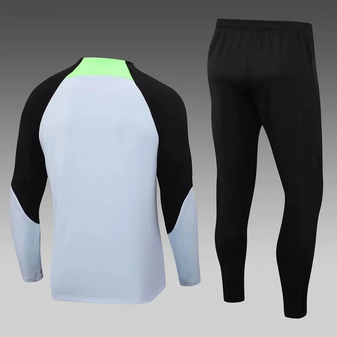 2023/2024 Liverpool Half-Pull Tracksuit  Grey Jersey 1:1 Thai Quality