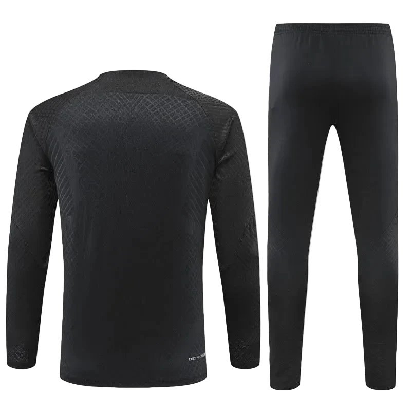 2022/2023 PSG Paris Saint-Germain Full Black Half-Pull Tracksuit